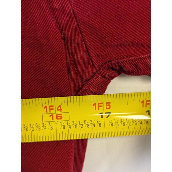 Vintage Tommy Hilfiger Red Button-Up Shirt With Denim Collar Boys M - Picture 5 of 6
